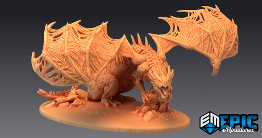 Zombie Dragon Wyrm 1000 - #28 Blood Moon - Epic Miniatures | Gargantuan | Undead, Masculine