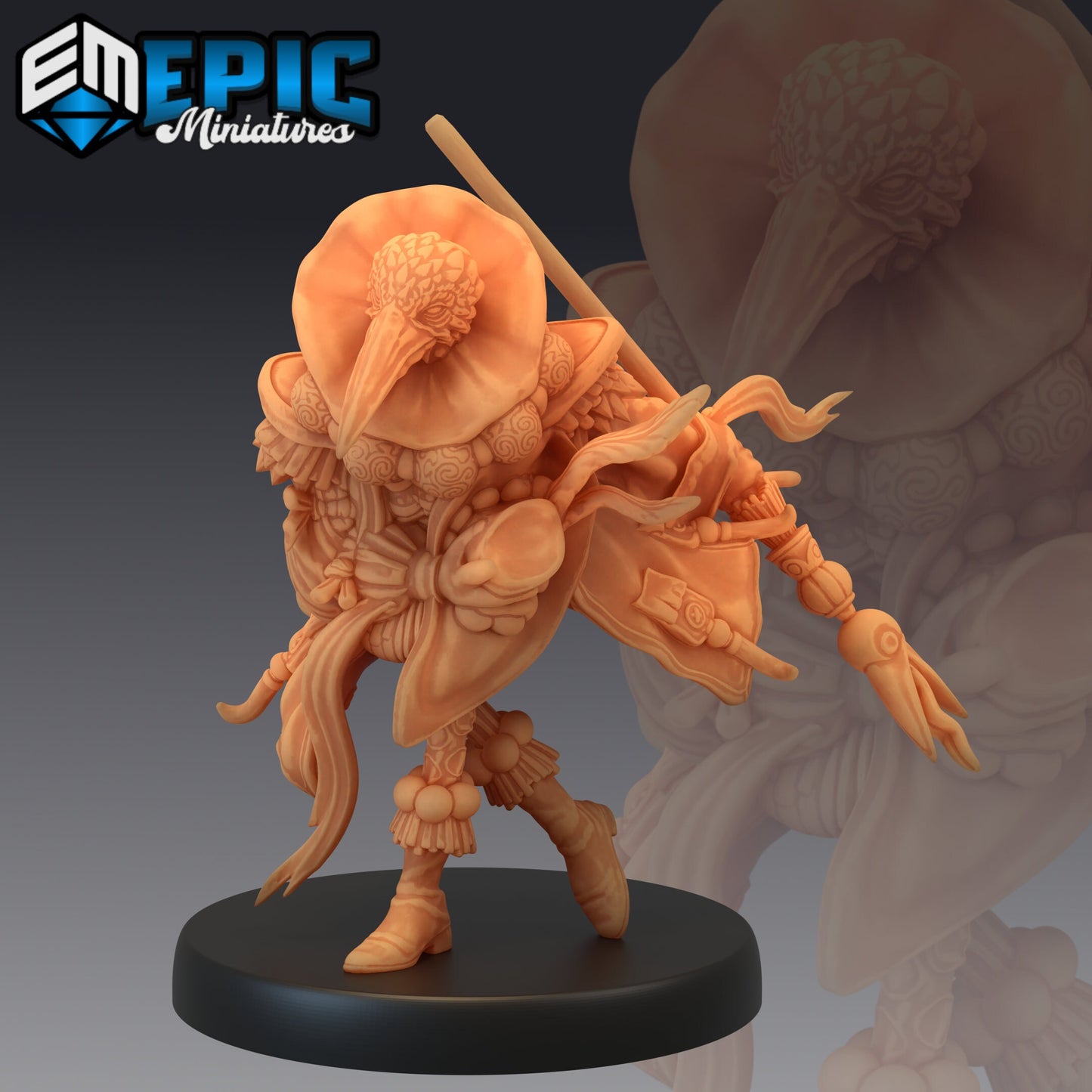 Noble Crane Folk Series - #46 Guild of Thieves - Epic Miniatures | Medium | Humanoids, Masculine, Staff