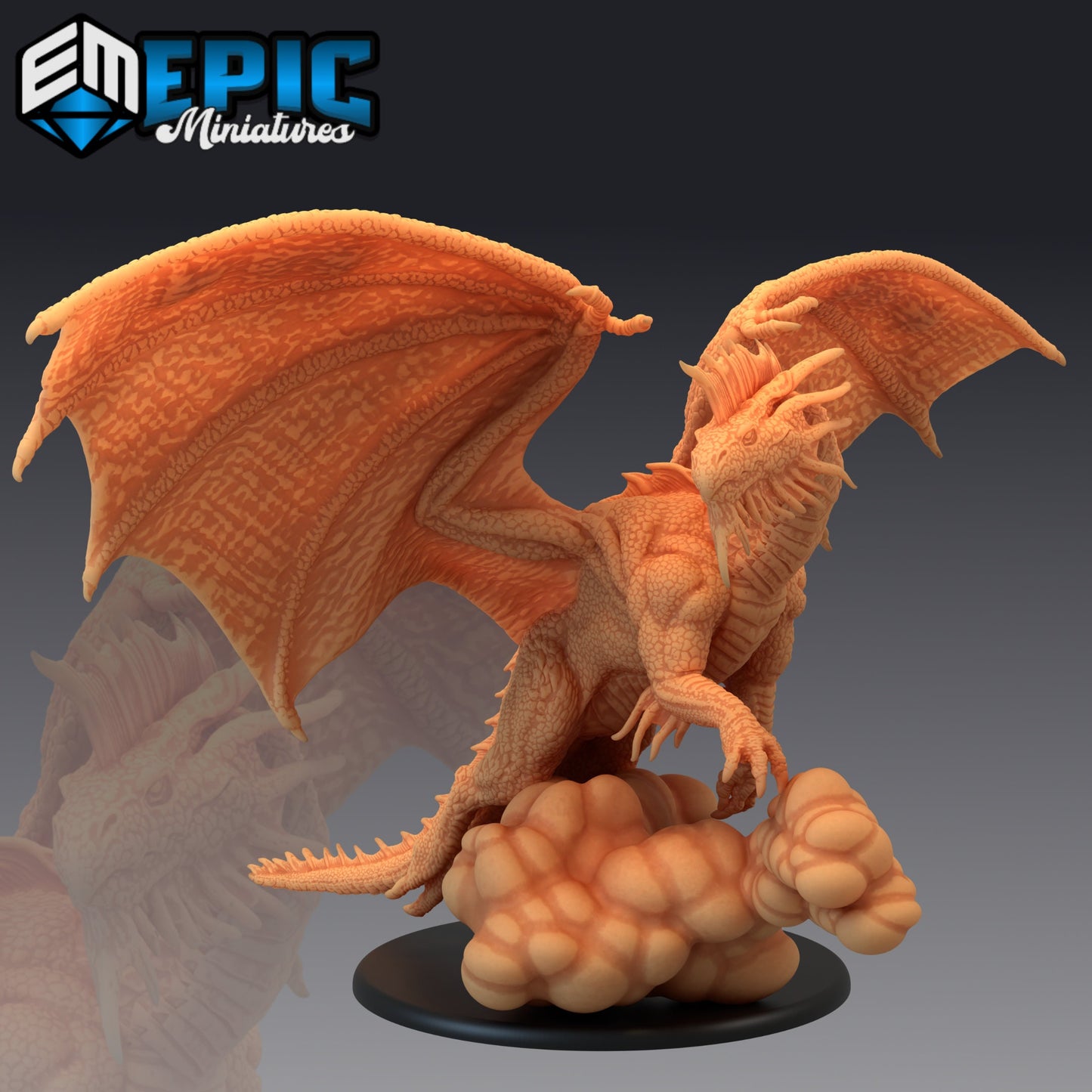 Silver Dragon Series - Epic Miniatures | Medium | Dragon, Masculine, Winged