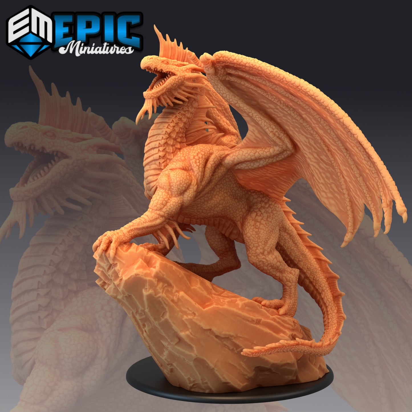 Silver Dragon Series - Epic Miniatures | Medium | Dragon, Masculine, Winged