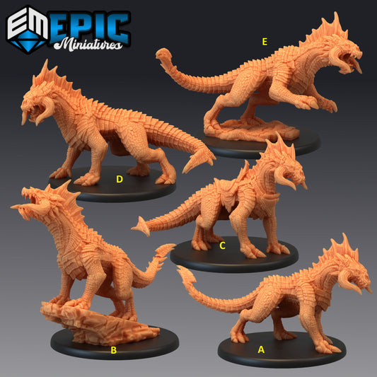 Black Guard Drake Series - #48 Extra Monster Pack - Epic Miniatures | Large | Dragon, Masculine