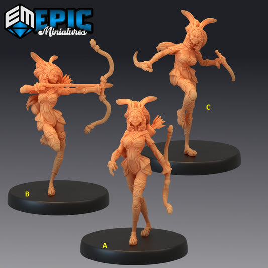 Female Werebunny Series - #48 Extra Monster Pack - Epic Miniatures | Medium | Humanoids, Feminine