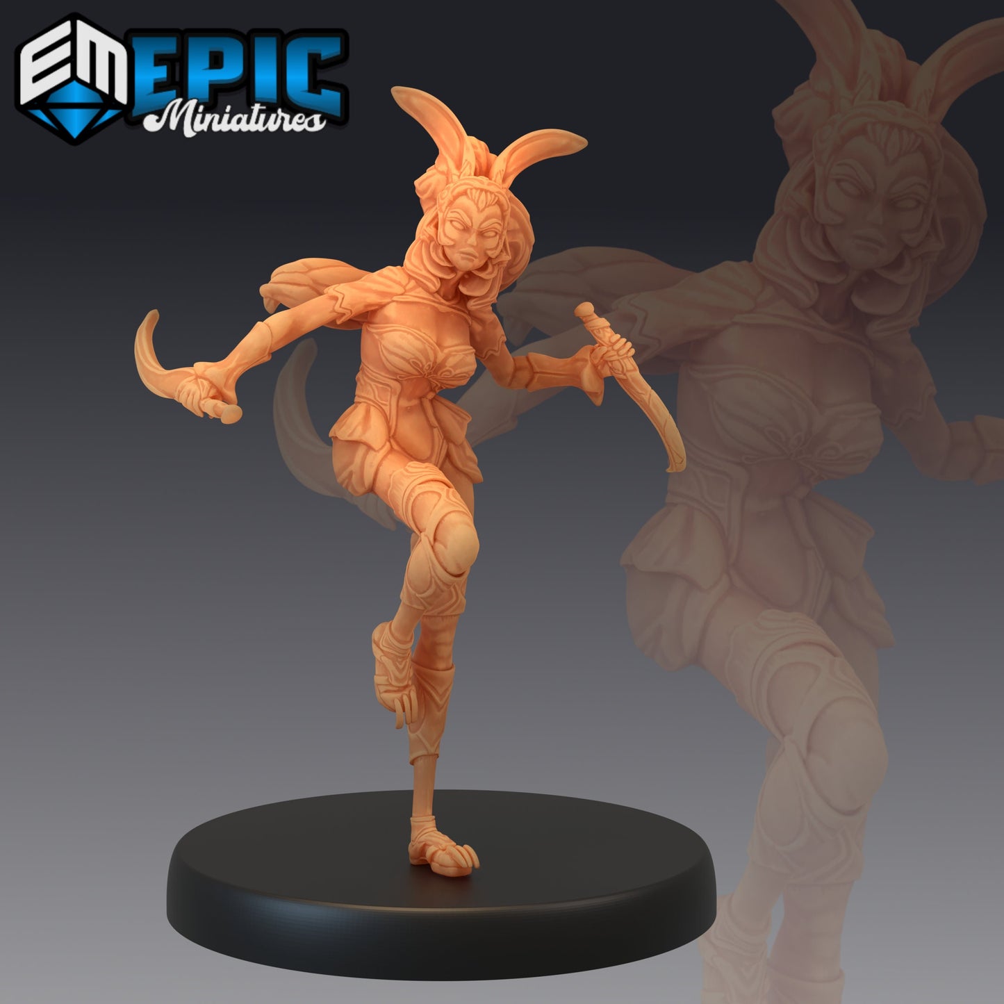 Female Werebunny Series - #48 Extra Monster Pack - Epic Miniatures | Medium | Humanoids, Feminine