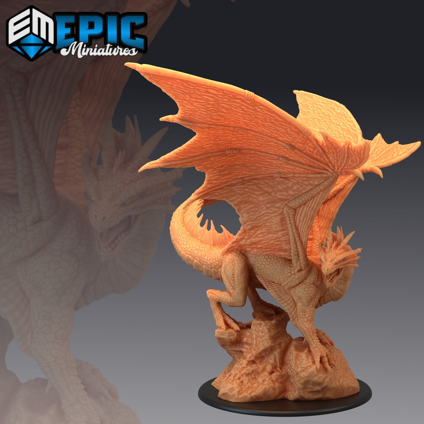 Bronze Dragon Series - Epic Miniatures | Large | Dragon, Masculine, Winged