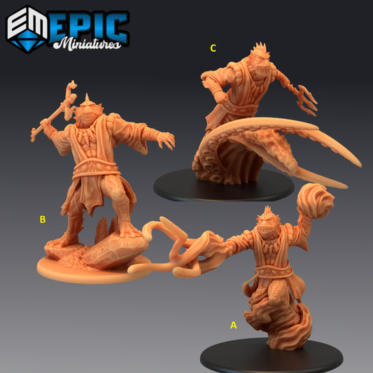 Marid Male Series - Epic Miniatures | Large | Humanoids, Masculine
