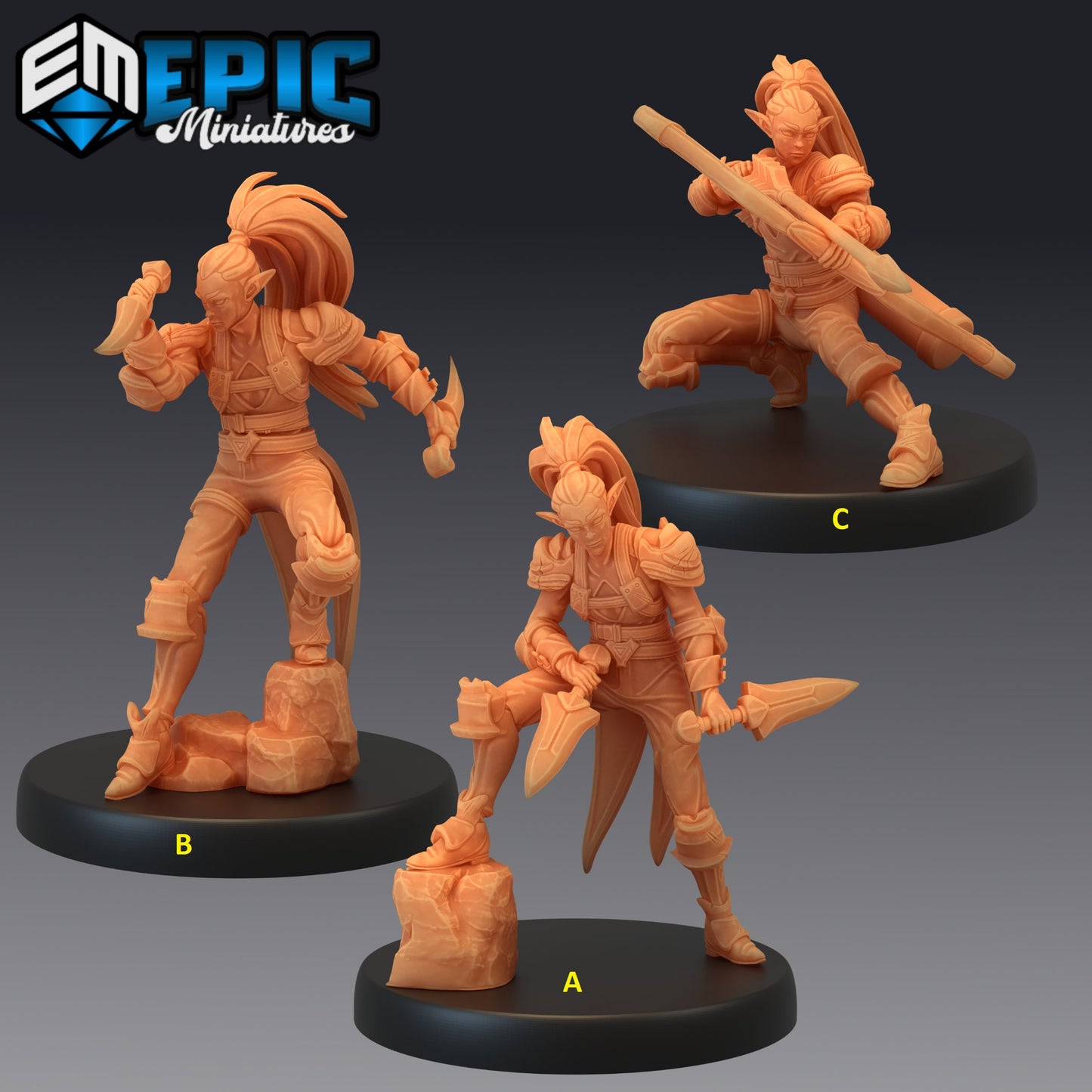 Elf Rogue Series - #46 Guild of Thieves - Epic Miniatures | Medium | Elf, Masculine