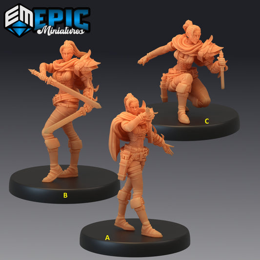 Female Assassin Series - #46 Guild of Thieves - Epic Miniatures | Medium | Human, Feminine