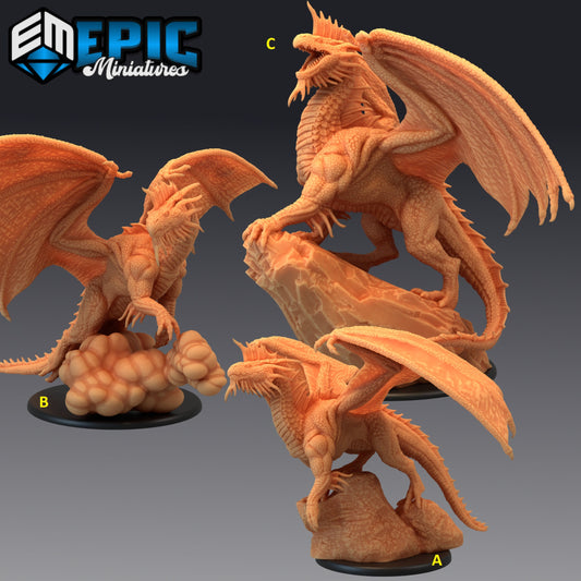 Silver Dragon Series - Epic Miniatures | Medium | Dragon, Masculine, Winged