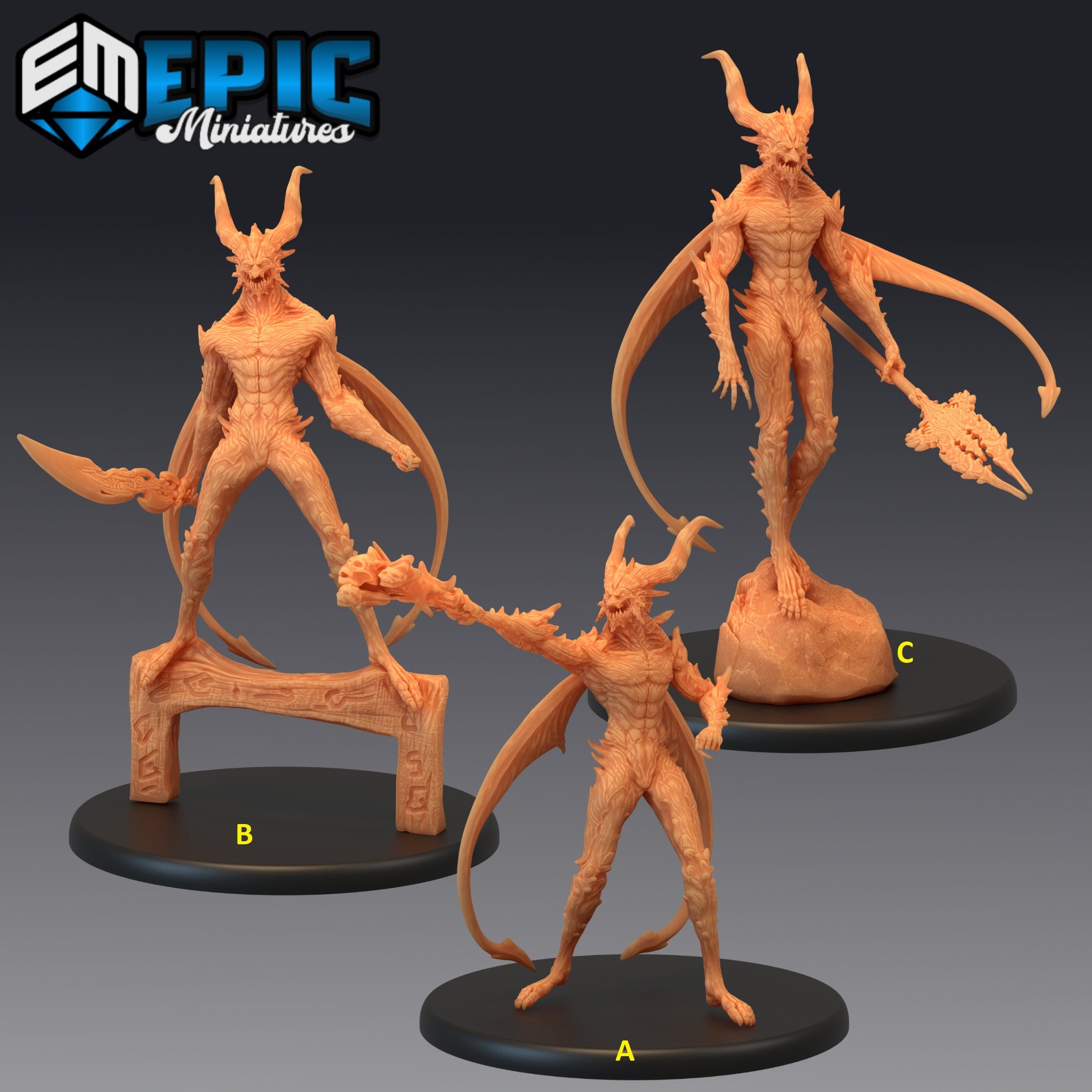 Devil Miniatures Arch Devil Series - #47 Deadly Sins - Epic Miniatures | Medium | Beast ...