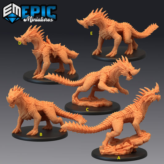 Blue Guard Drake Series - #48 Extra Monster Pack - Epic Miniatures | Large | Dragon, Masculine