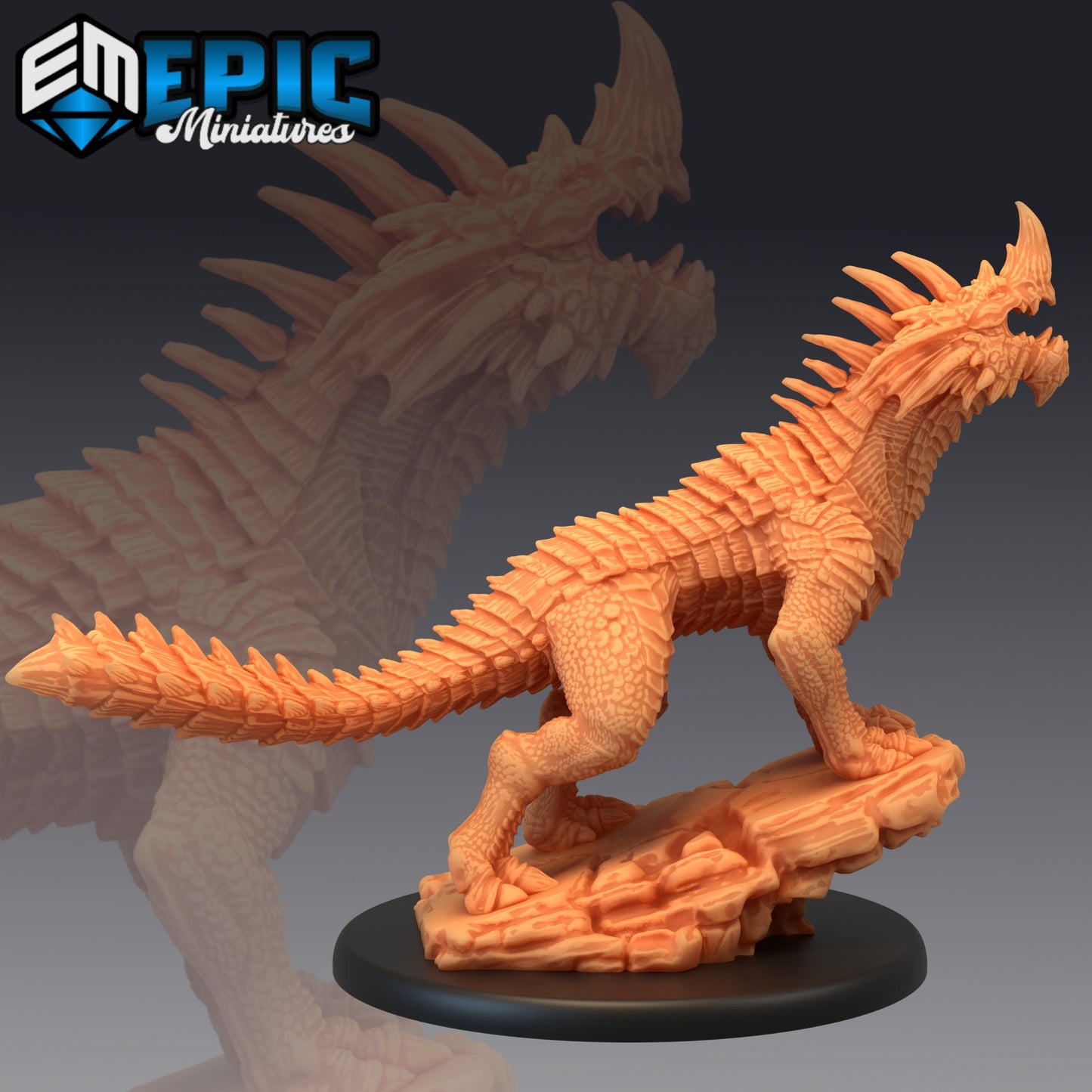 Blue Guard Drake Series - #48 Extra Monster Pack - Epic Miniatures | Large | Dragon, Masculine