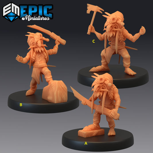 Goblin Redcap Series - #48 Extra Monsters Pack - Epic Miniatures | Small | Goblinoids, Masculine