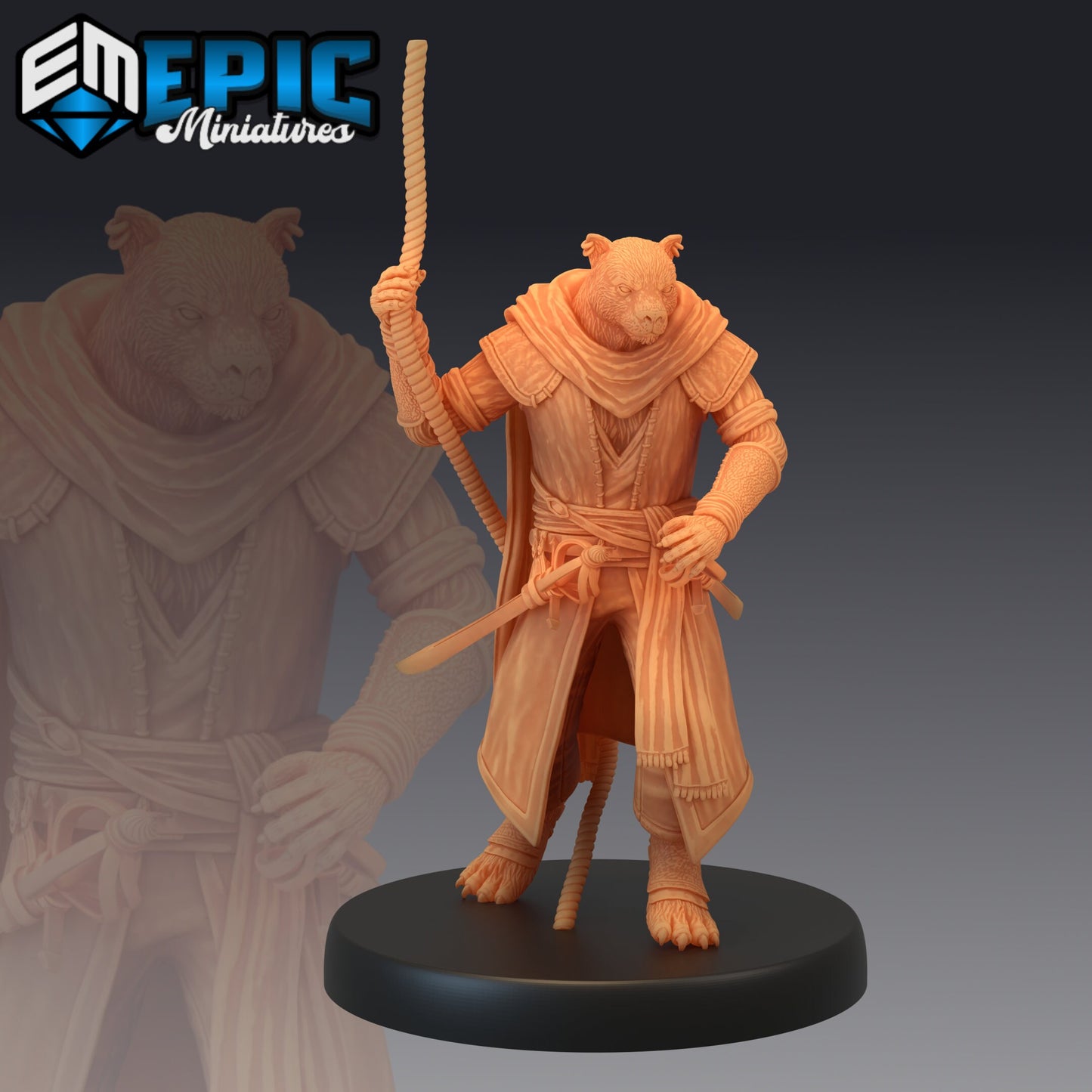 Catfolk Panther Pirate Series - Epic Miniatures | Medium | Humanoids, Masculine