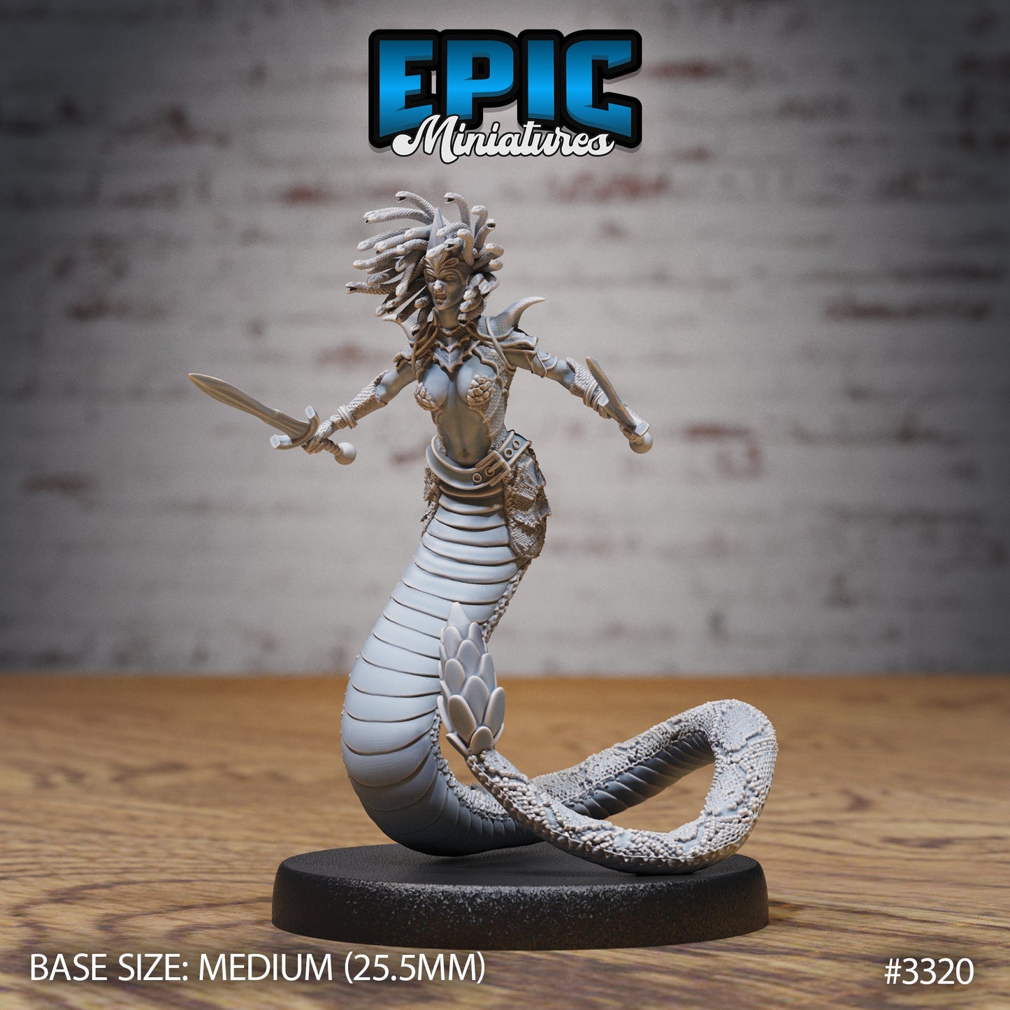 Gorgon Sisters Medusa Series - Epic Miniatures | Insectoid | Feminine | Weapons |Medium