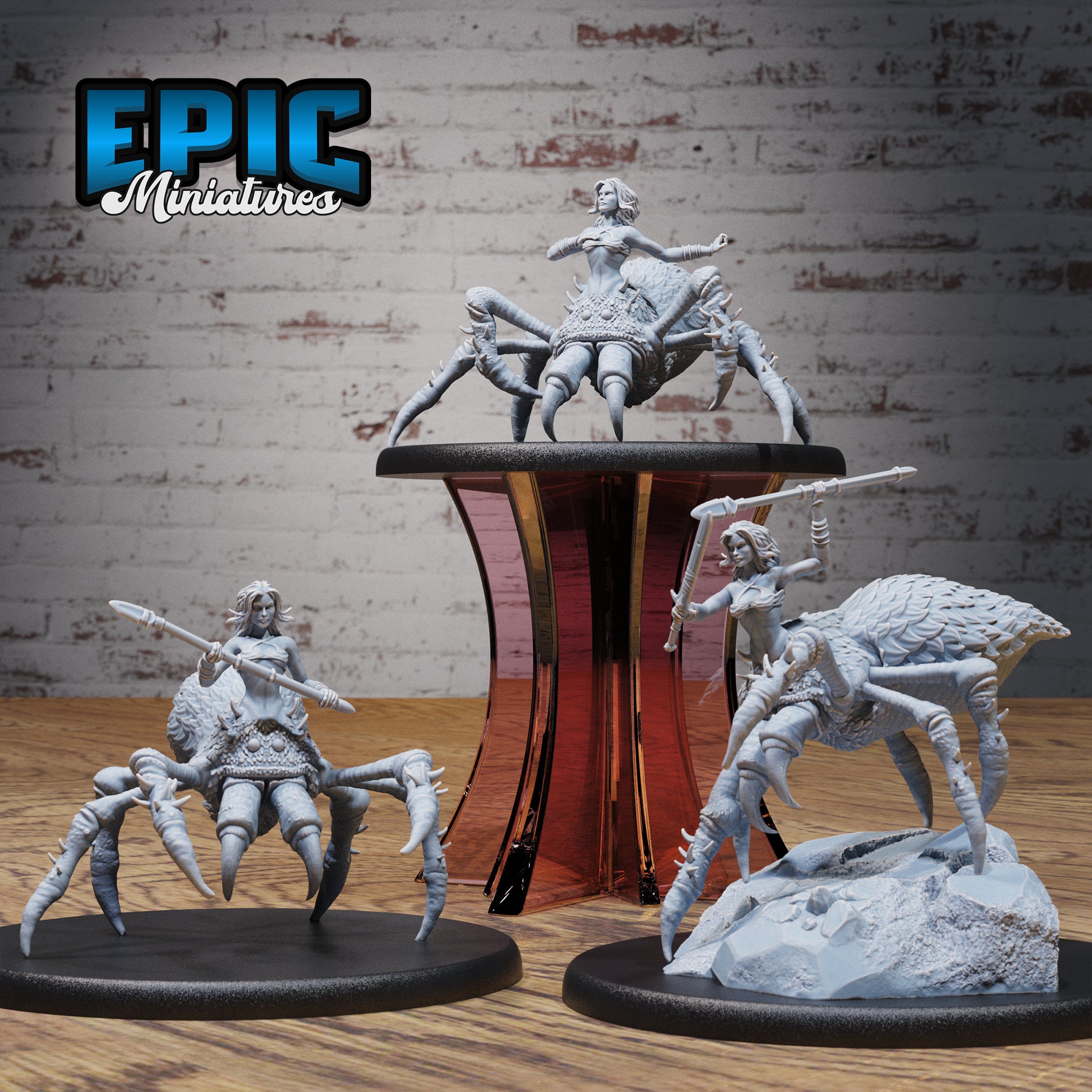Bearded Insectoid Arachne Spider Lady Series - #79 Insectoid Jungle - Epic Miniatures ...