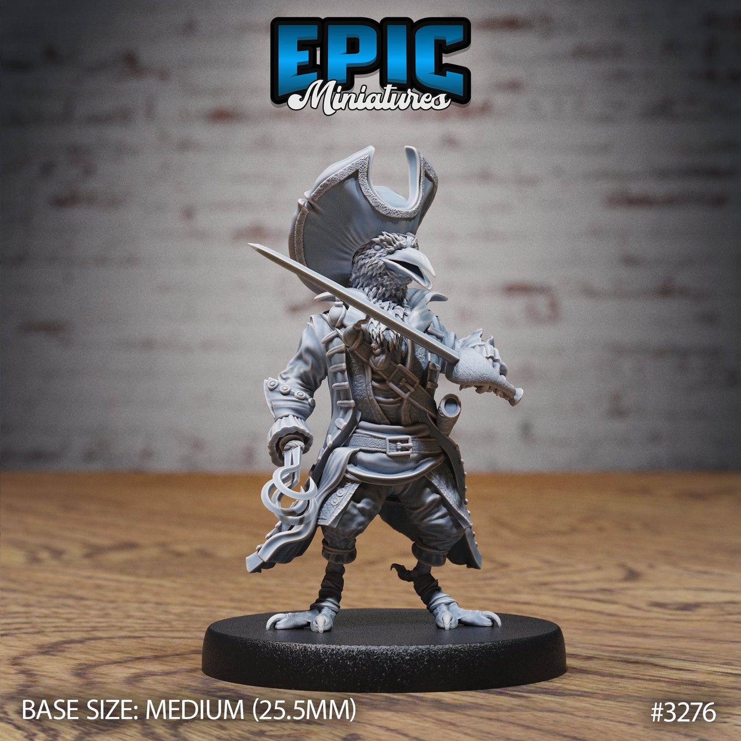 Crow Folk Pirate Series - Epic Miniatures | Humanoid | Masculine | Weapons | Winged| Medium