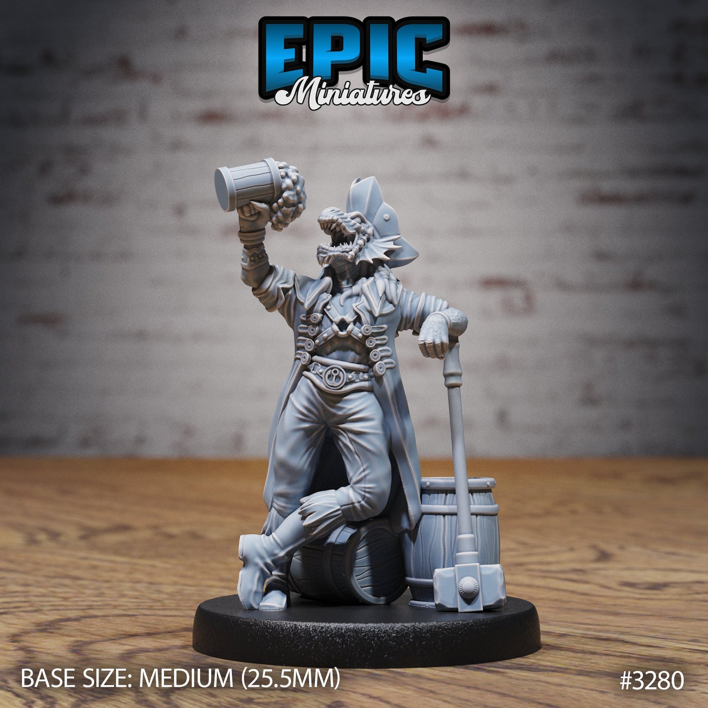 Dragonborn Pirate Series - Epic Miniatures | Humanoid |Masculine | Pirate | Dragonborn |Medium