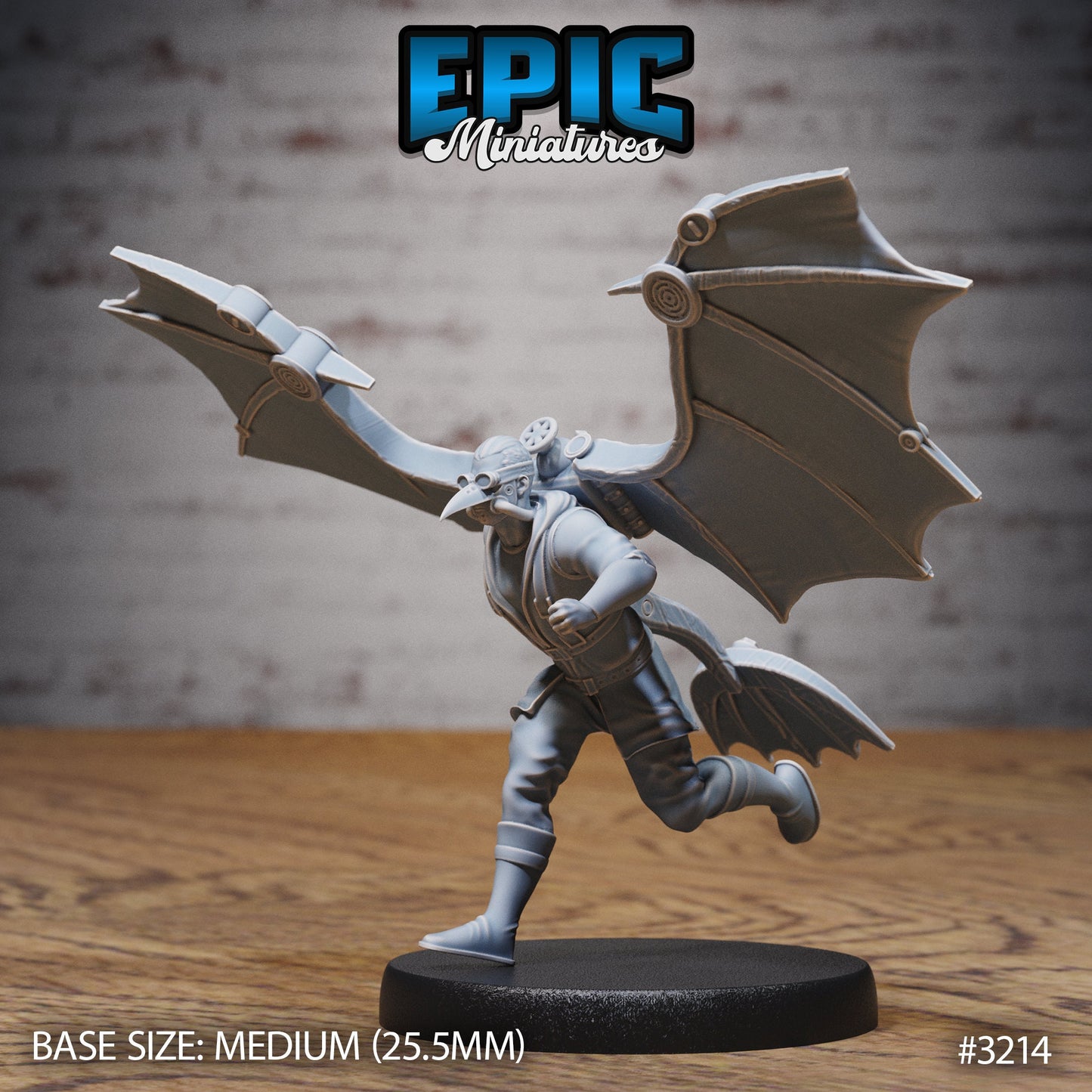 Winged Glider Pilot Levi Series - Epic Miniatures | Humanoids | Constructs | Winged |Medium