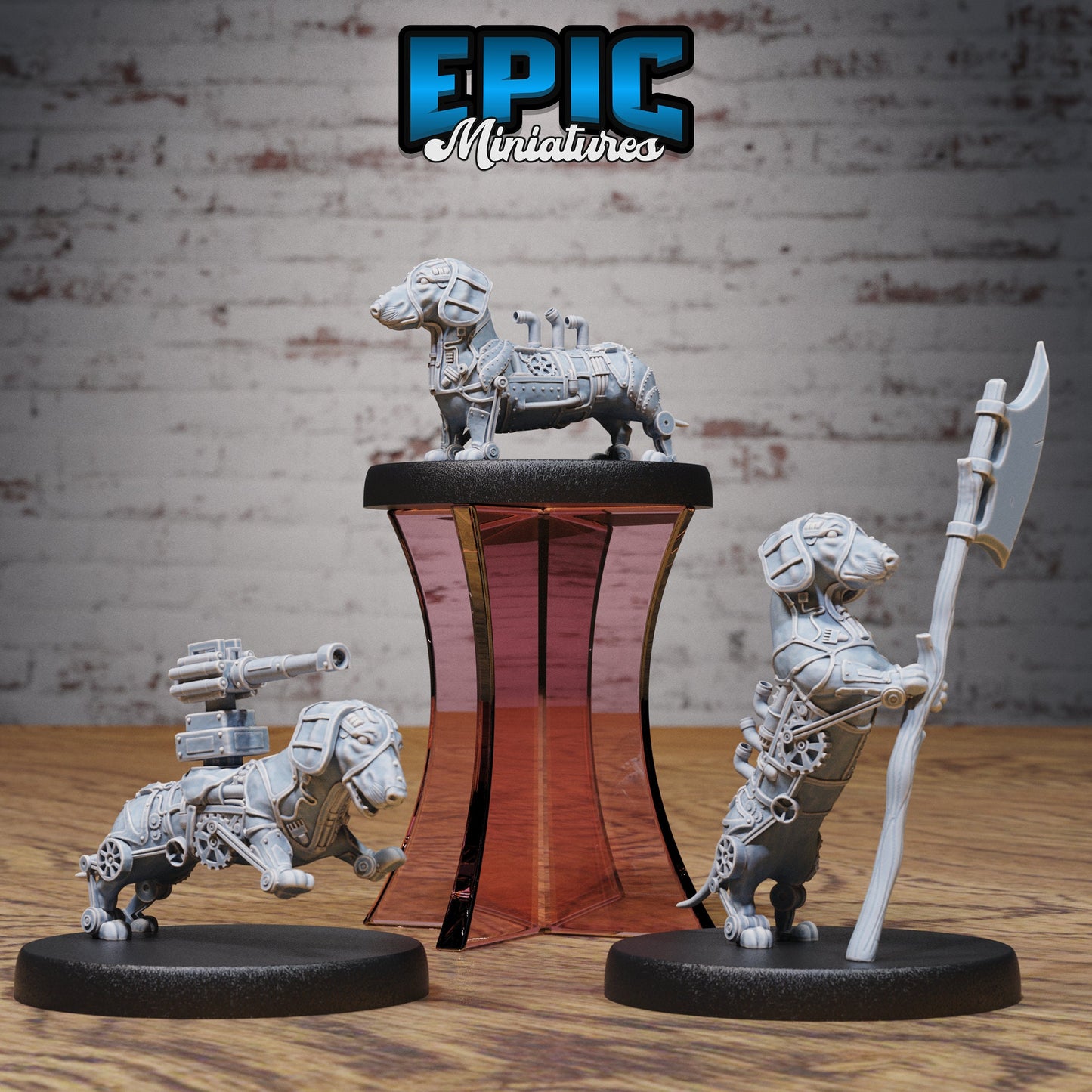 Construct Dachshund Series - Epic Miniatures | Canine | Construct | Weapons | Medium