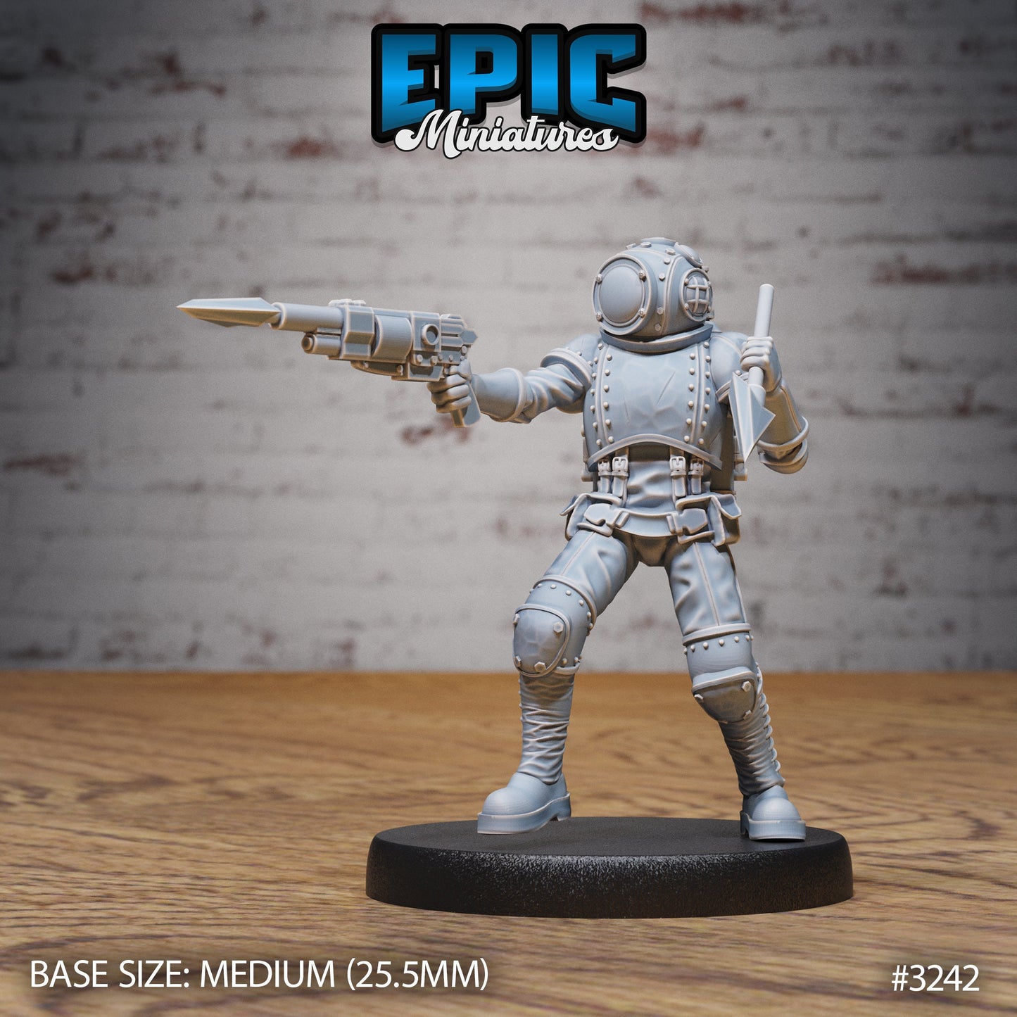 Pressure Diver Series - #77 Steam Inventions - Epic Miniatures | Human | Diver | Weapon | Underwater | Medium