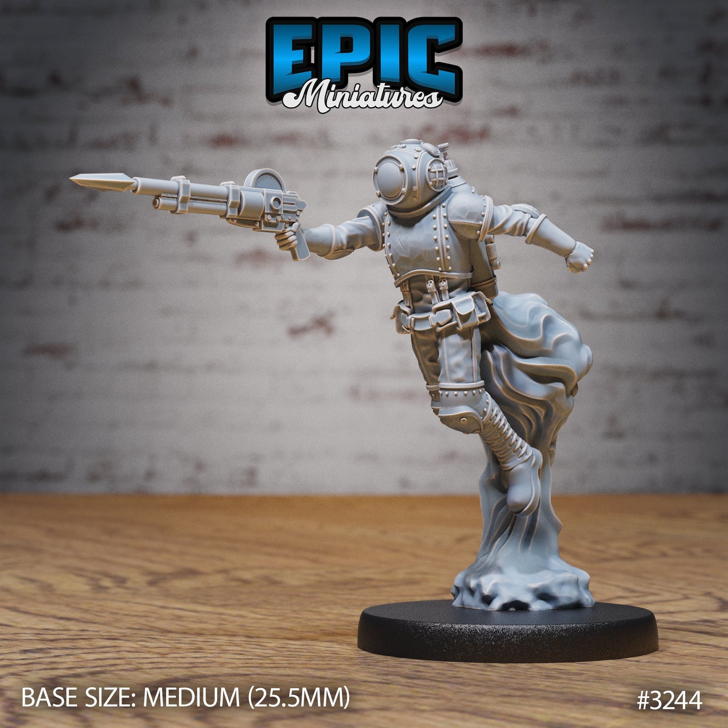 Pressure Diver Series - #77 Steam Inventions - Epic Miniatures | Human | Diver | Weapon | Underwater | Medium