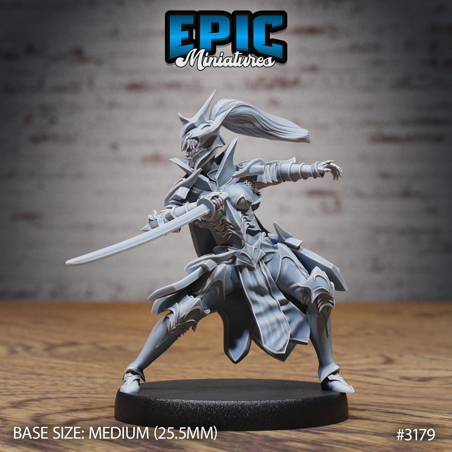 Hunters Guild Female Knight Series - #76 Dragons Reign - Epic Miniatures | Human | Feminine | Hunters Guild |Medium