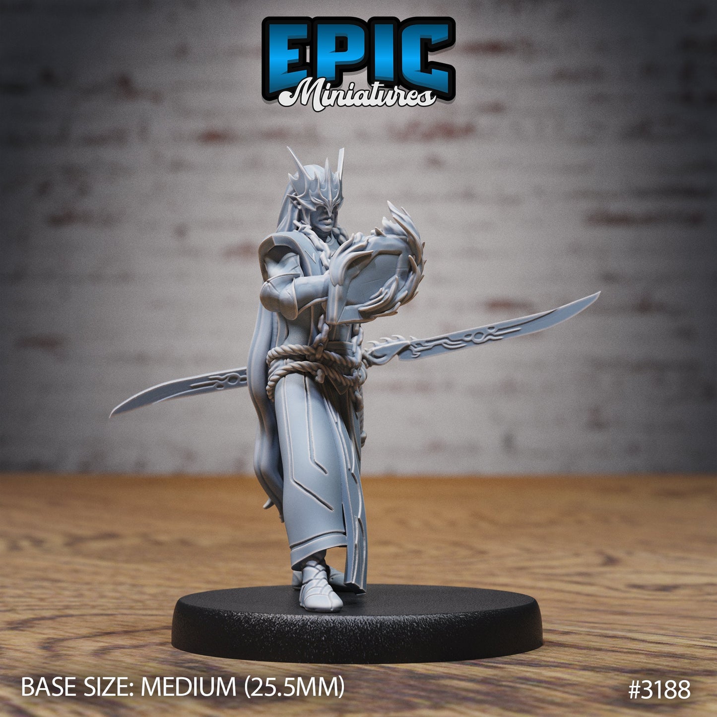 Hunters Guild Elven Red Mage Series - Epic Miniatures | Human | Masculine | Elven | Medium