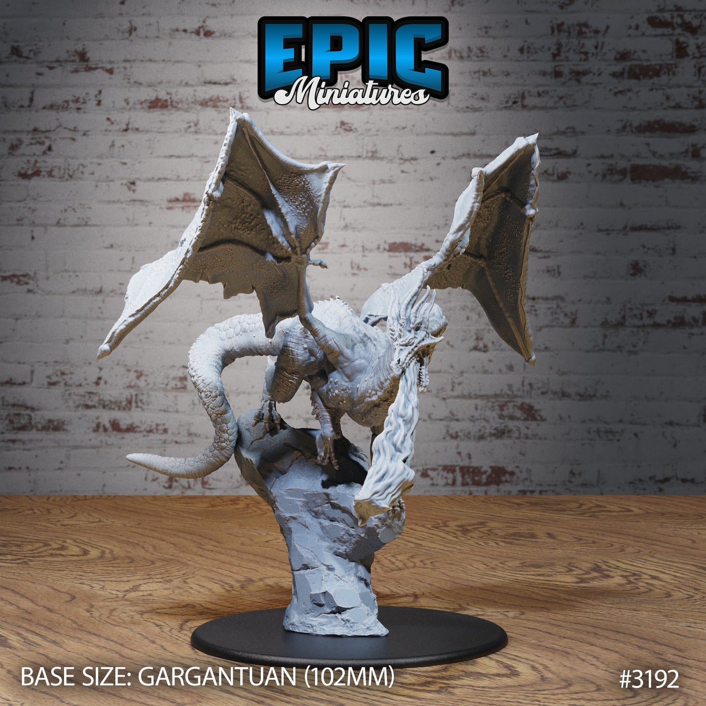 Shadow Dragon Series - Epic Miniatures | Winged Dragon | Gargantuan