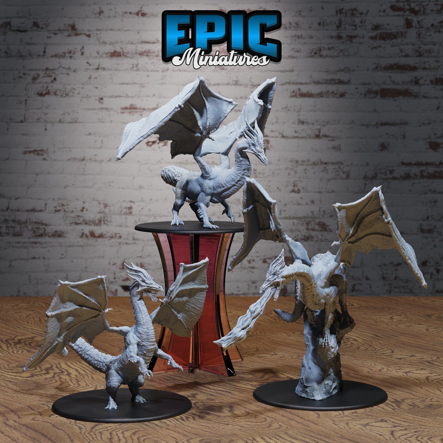 Shadow Dragon Series - Epic Miniatures | Winged Dragon | Gargantuan