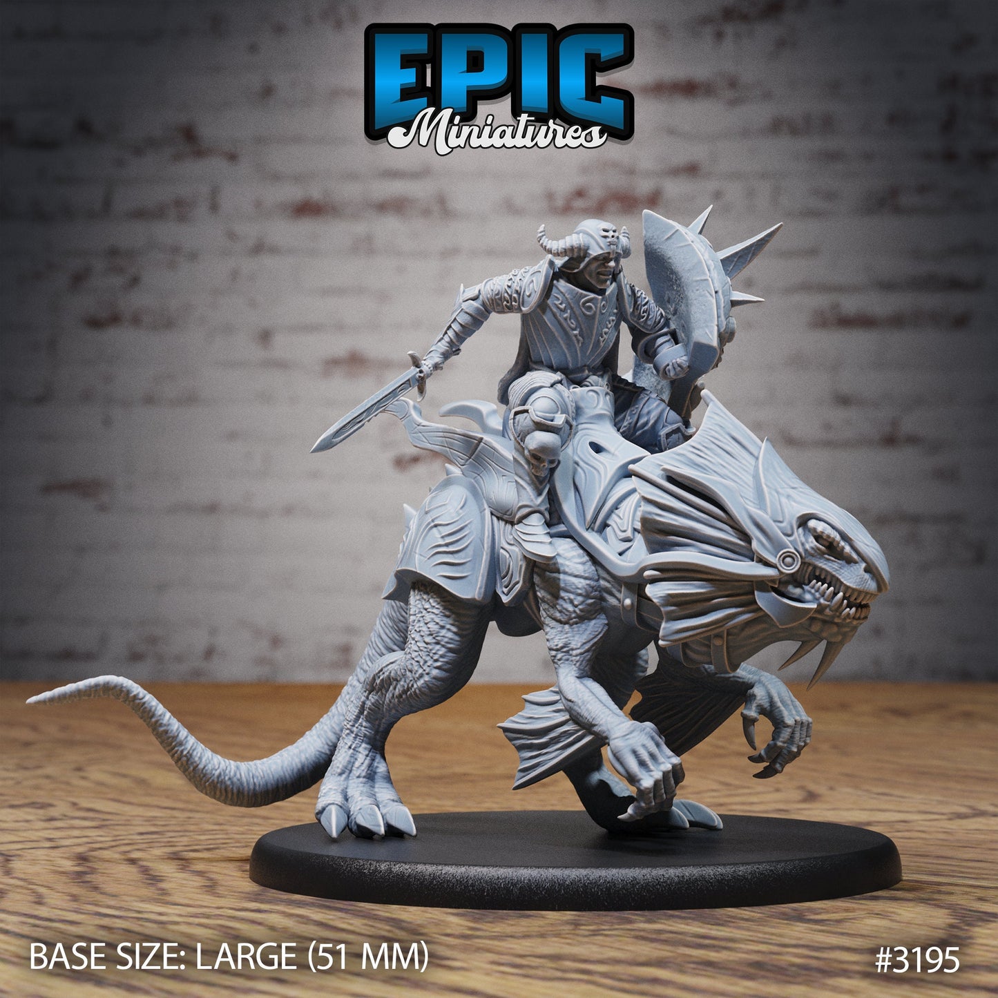 Hunters Guild Drake Knight Series - #76 Dragons Reign - Epic Miniatures | Human| Masculine | Dragon Rider