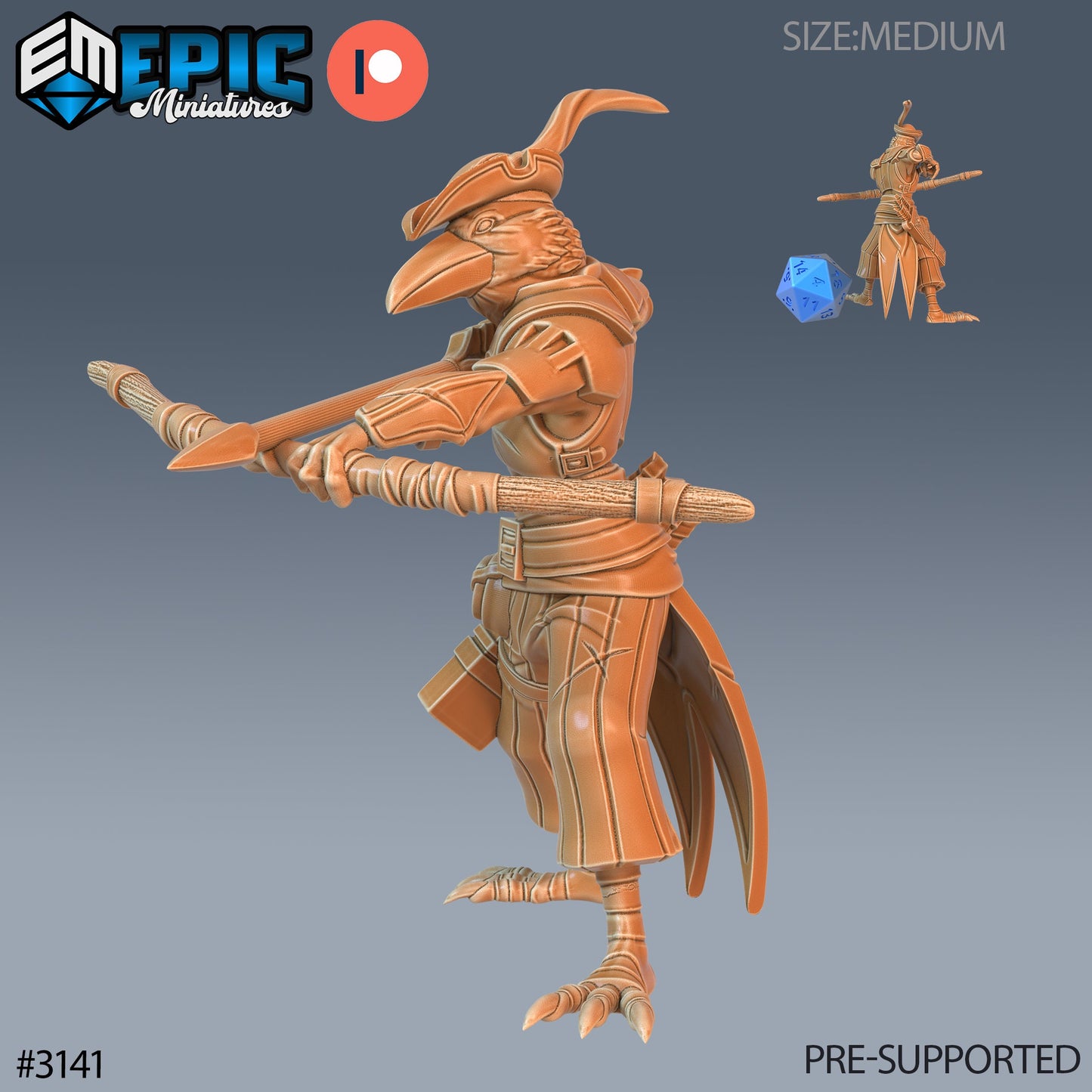 Crow Hood Ranger Series - #75 Easter Surprise - Epic Miniatures | Humanoid | Crow | Weapons | Medium