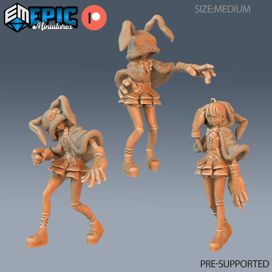 Rabbit Hoodie Girl Series - #75 Easter Surprise - Epic Miniatures | Humanoid | Rabbit | Female | Medium