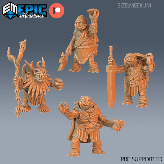 Turtle Folk Tribe Warrior Series - Epic Miniatures | Humanoid | Turtle | Weapons | Masculine | Medium