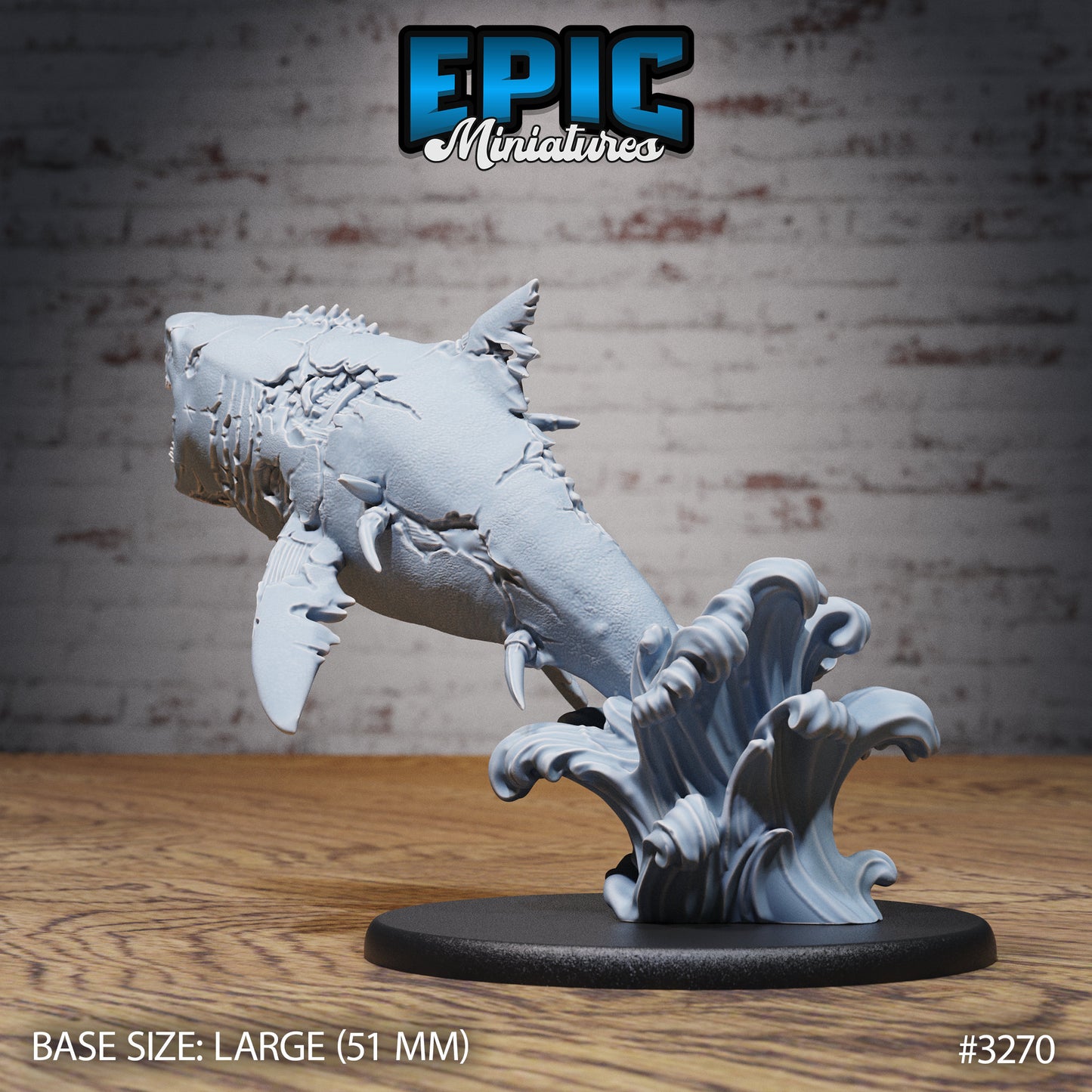 Zombie Shark Series - Epic Miniatures | Zombie | Shark | Large