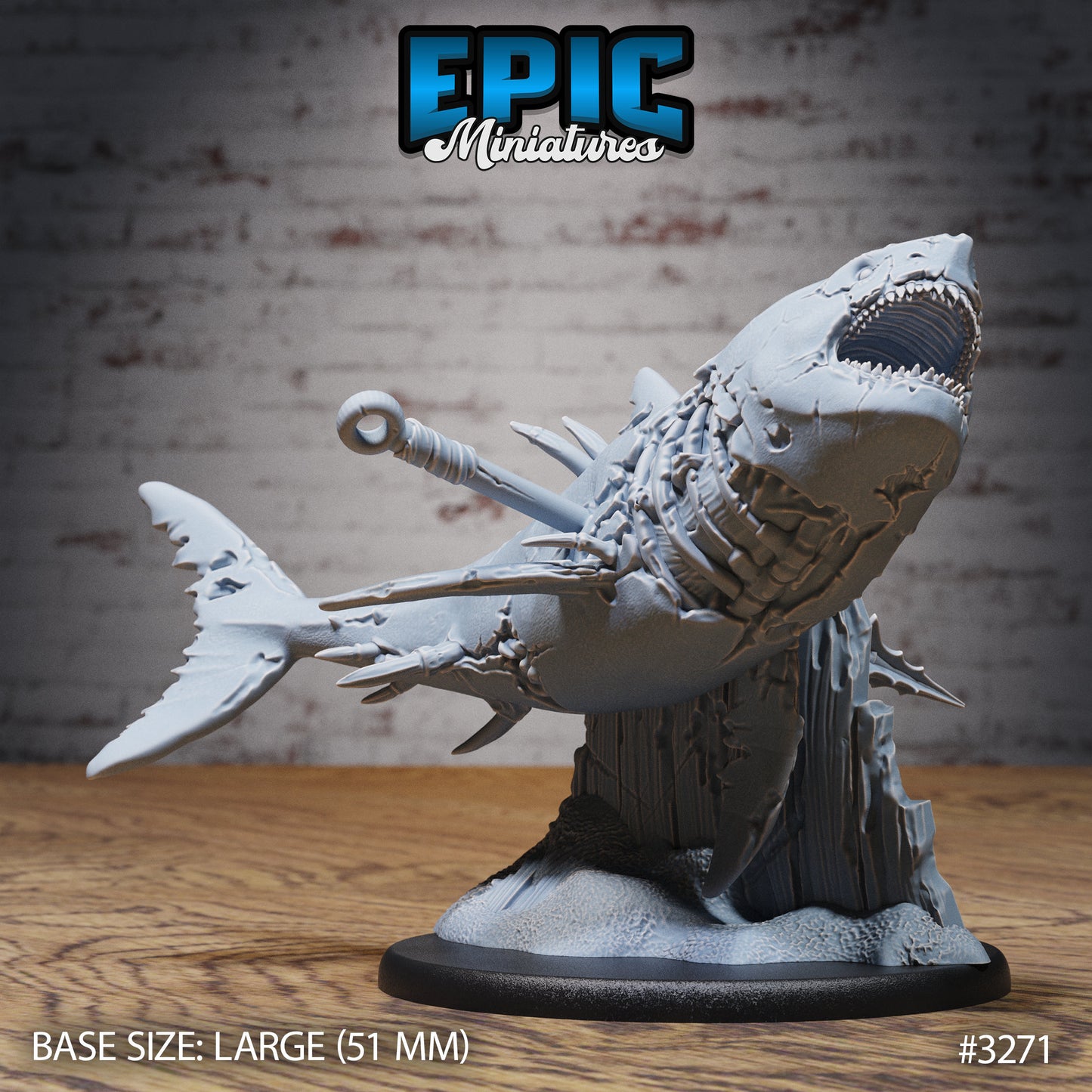 Zombie Shark Series - Epic Miniatures | Zombie | Shark | Large
