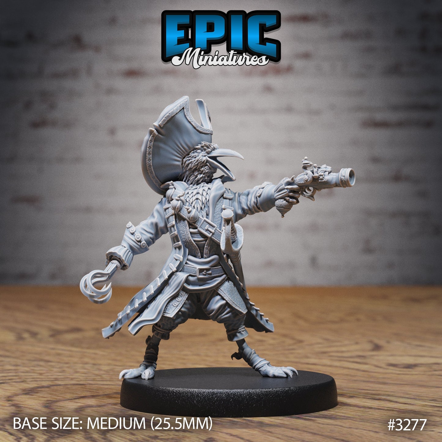 Crow Folk Pirate Series - Epic Miniatures | Humanoid | Masculine | Weapons | Winged| Medium