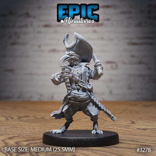 Crow Folk Pirate Series - Epic Miniatures | Humanoid | Masculine | Weapons | Winged| Medium