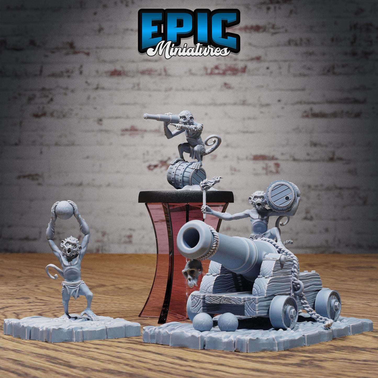 Monkey Cannon Crew Series - #78 Pirate Scourge - Epic Miniatures | Monkey | Pirate | Weapons | Medium