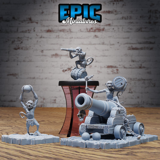 Monkey Cannon Crew Series - #78 Pirate Scourge - Epic Miniatures | Monkey | Pirate | Weapons | Medium