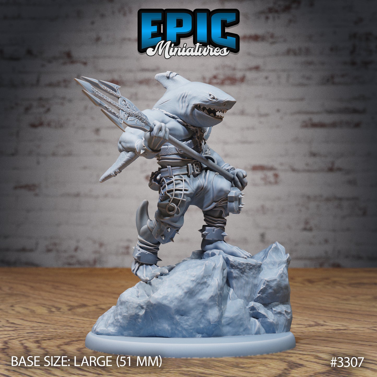 Shark Folk Anchor Series - Epic Miniatures | Shark | Underwater | Masculine |Weapons | Large