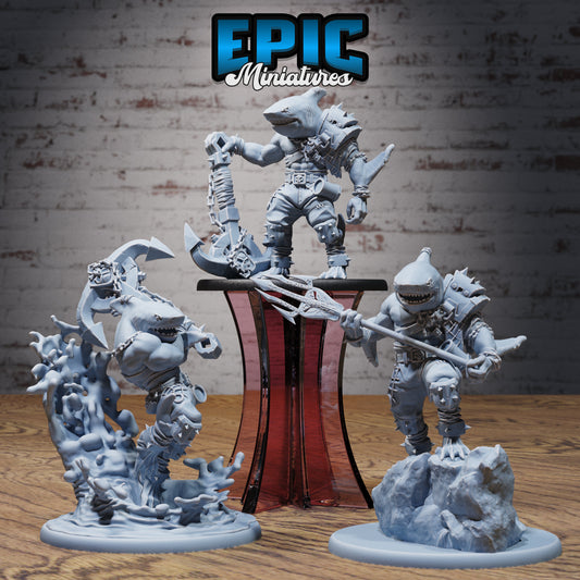 Shark Folk Anchor Series - Epic Miniatures | Shark | Underwater | Masculine |Weapons | Large