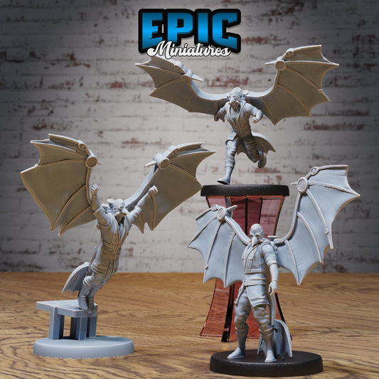 Winged Glider Pilot Levi Series - Epic Miniatures | Humanoids | Constructs | Winged |Medium