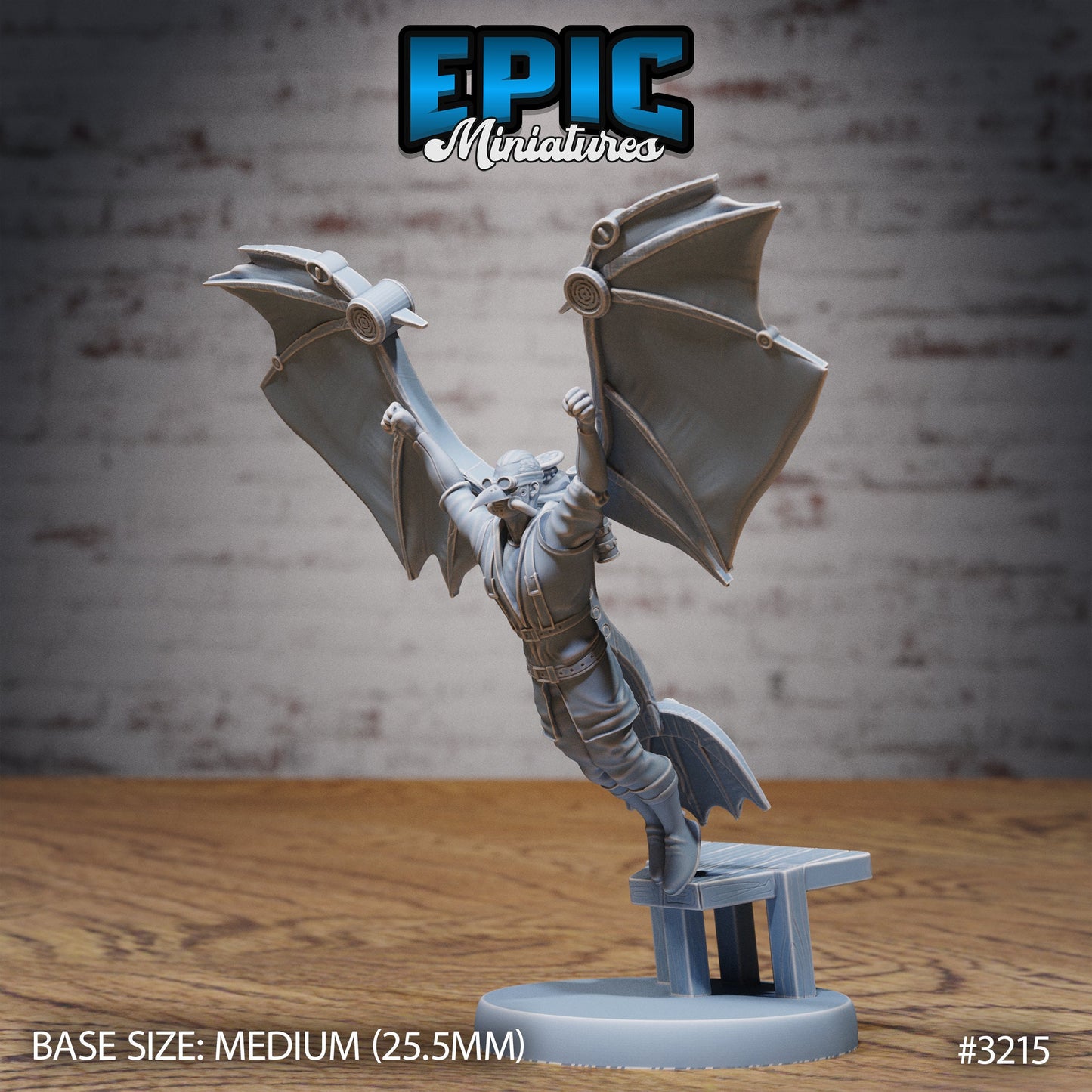Winged Glider Pilot Levi Series - Epic Miniatures | Humanoids | Constructs | Winged |Medium