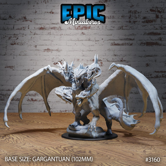 Dragon Queen Tiamat - Epic Miniatures | 5 Headed Dragon | Winged | Gargantuan