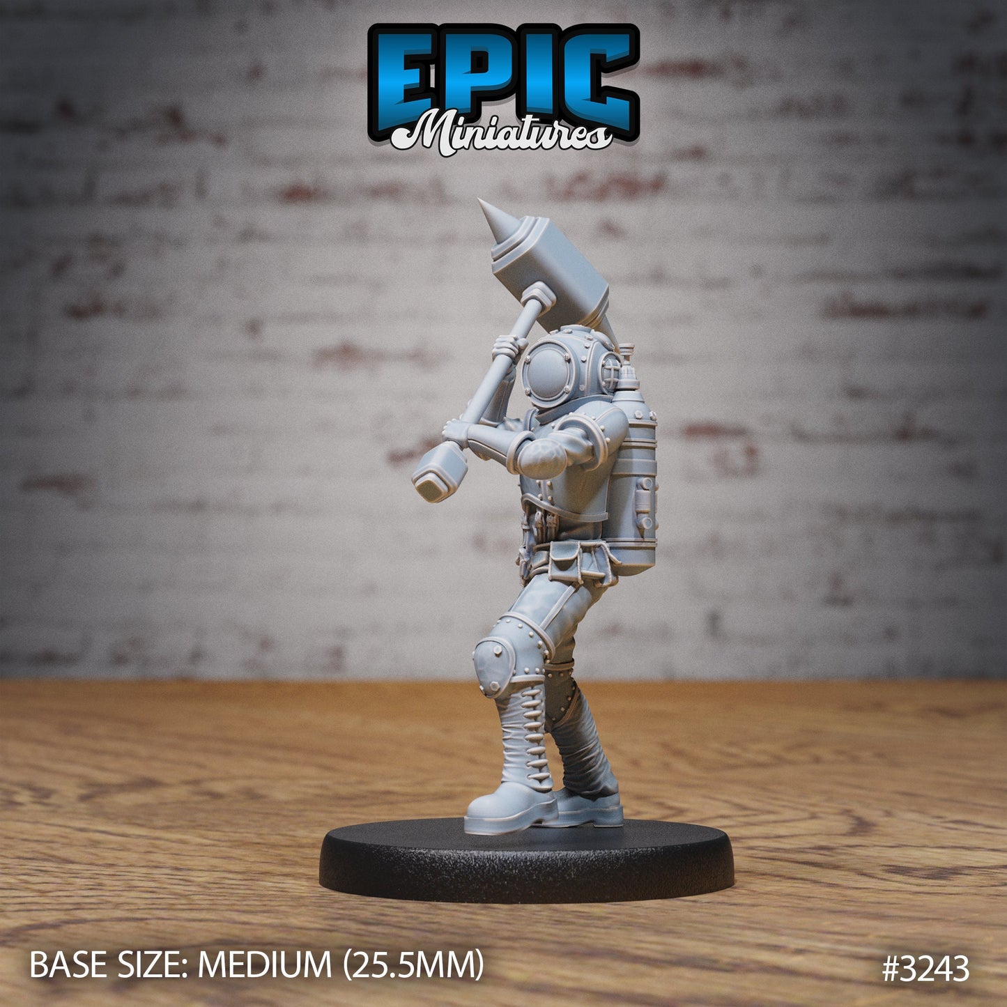 Pressure Diver Series - #77 Steam Inventions - Epic Miniatures | Human | Diver | Weapon | Underwater | Medium