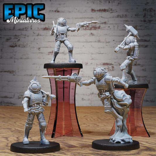 Pressure Diver Series - #77 Steam Inventions - Epic Miniatures | Human | Diver | Weapon | Underwater | Medium