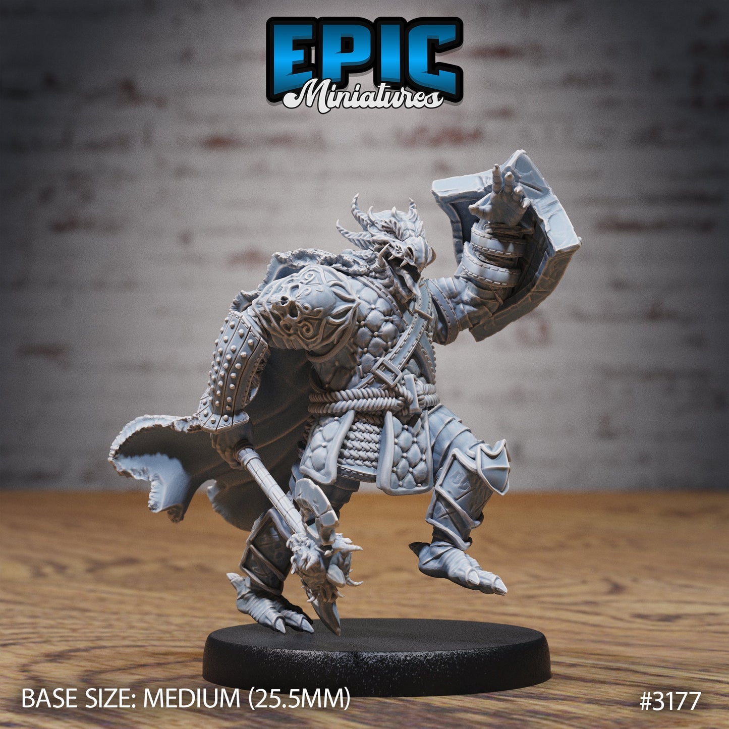Dragonborn Warrior Series - Epic Miniatures | Dragonborn | Masculine | Weapons | Medium