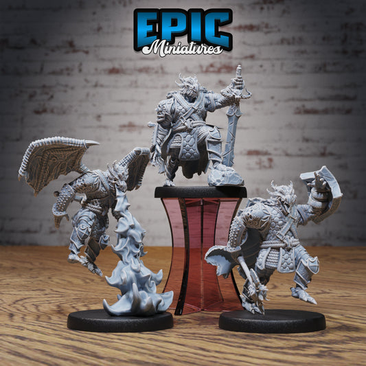 Dragonborn Warrior Series - Epic Miniatures | Dragonborn | Masculine | Weapons | Medium