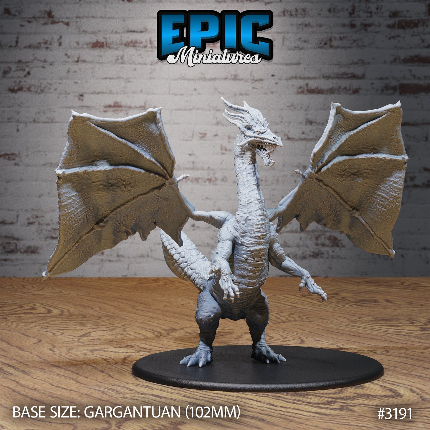 Shadow Dragon Series - Epic Miniatures | Winged Dragon | Gargantuan