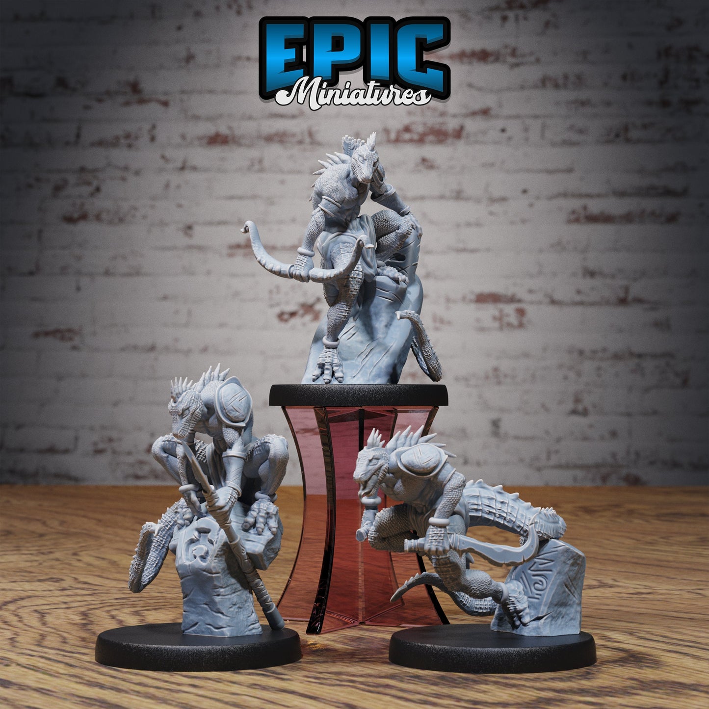 Lizardfolk Human Hunter Series - Epic Miniatures | Lizard | Beast | Weapons | Medium